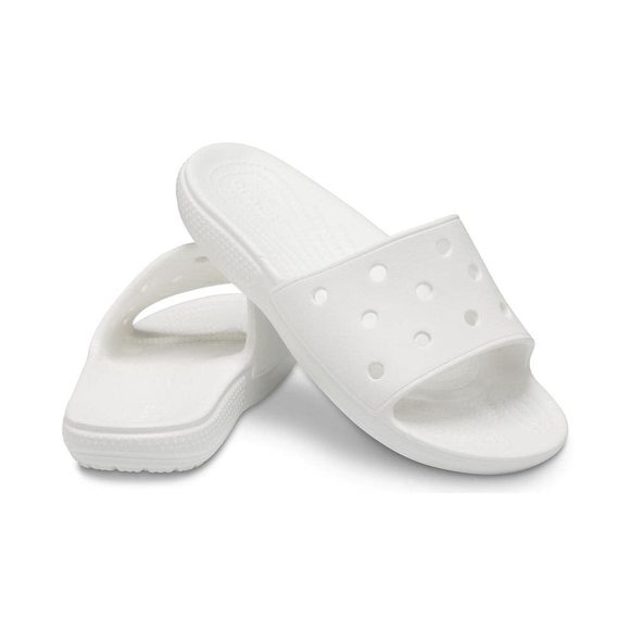 CROCS UNISEX CLASSIC SLIDE SANDALS, WHITE, 4 MEN/6 WOMEN - Picture 4 of 6